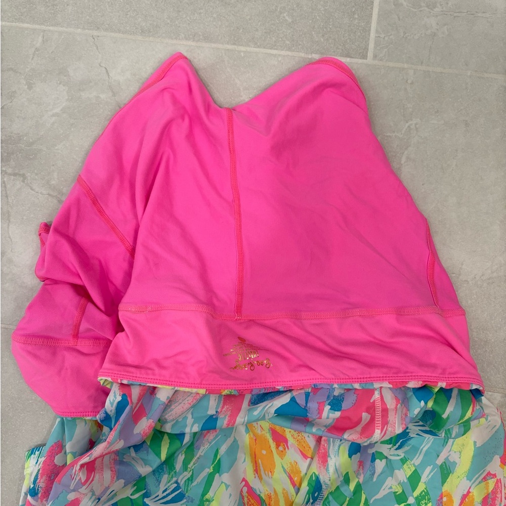 Lilly Pulitzer Luxletic Josephine Skirt Skort in Multi Sparkling Sands Size XL - Picture 10 of 10
